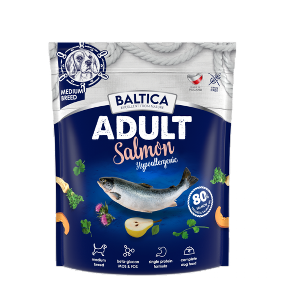 Baltica Excellent Salmon Hypoallergenic dla ras średnich – 3. miejsce w rankingu suchych karm hipoalergicznych dla psa dorosłego