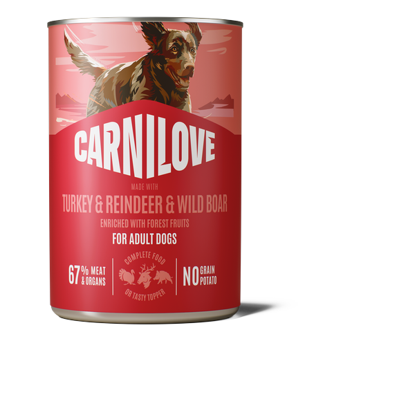 Carnilove Paté indyk i renifer – 6. miejsce w rankingu mokrych karm hipoalergicznych dla psa dorosłego