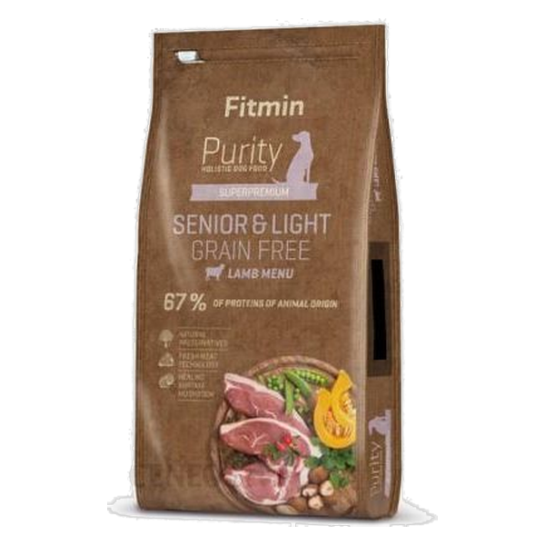Fitmin Dog Purity GF Senior & Light Lamb – opakowanie karmy