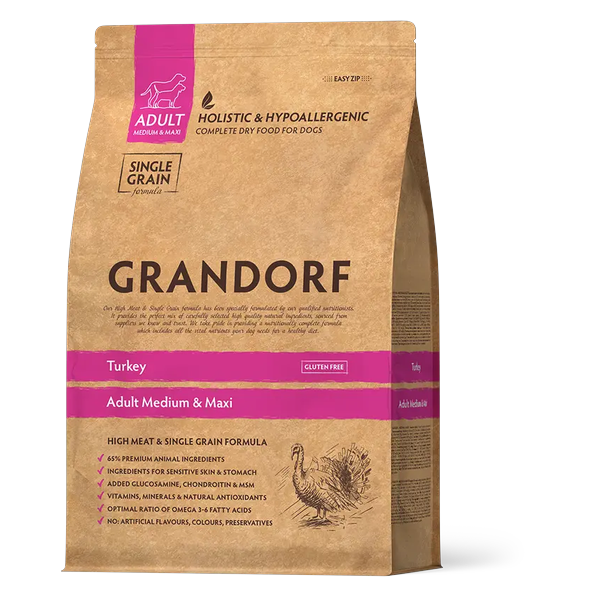 Grandorf Indyk Adult Medium & Maxi – 9. miejsce w rankingu karm dla nowofundlanda