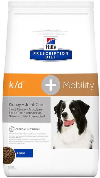 Najlepsza karma dla psa z niewydolnością nerek – Hill's Prescription Diet Canine k/d + Mobility