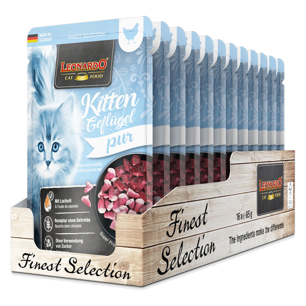 Ranking Mokrych Karm Dla Kociąt w 2026 Roku – 5 miejsce: Leonardo Finest Selection Kitten drób