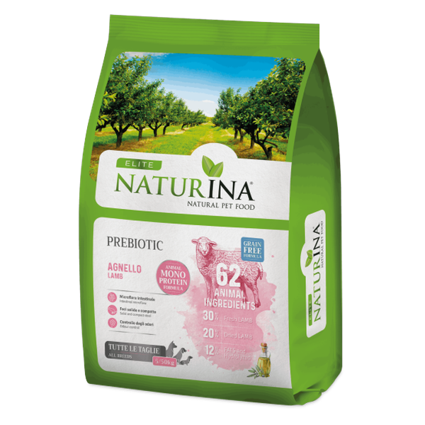 Naturina Elite Prebiotic Mono jagnięcina – 5. miejsce w rankingu karm dla shar pei