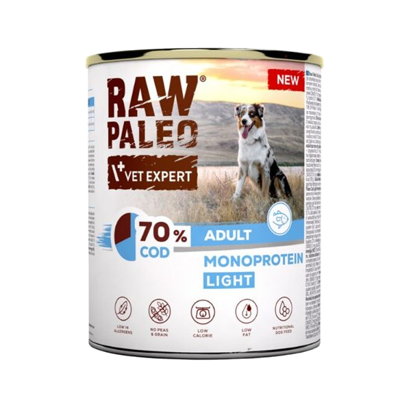 Raw Paleo Cod Light Monoprotein Adult – opakowanie karmy